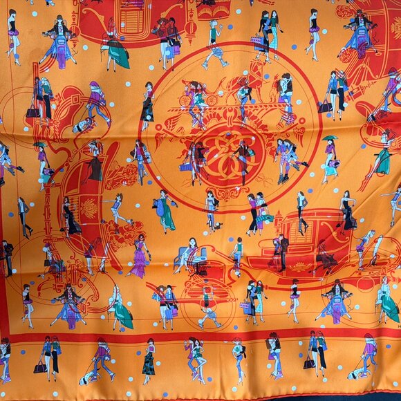 Authentic HERMES Silk Scarf Carre 70 - Picture 4 of 7